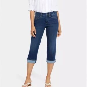 NYDJ Size 10 Marilyn Straight High Waist Crop Cuffed Jeans Never Worn